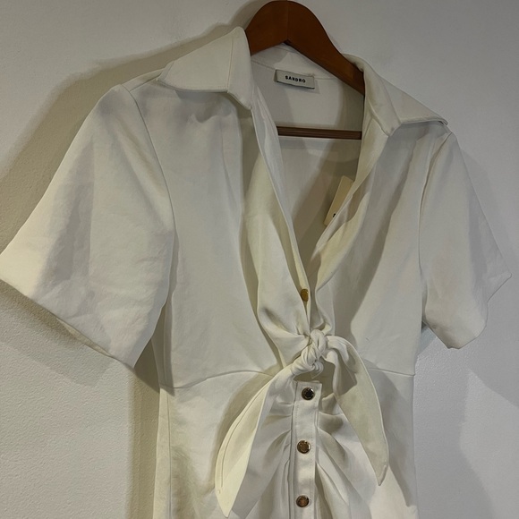 Nacre Tie Shirt Dress - Picture 4 of 10